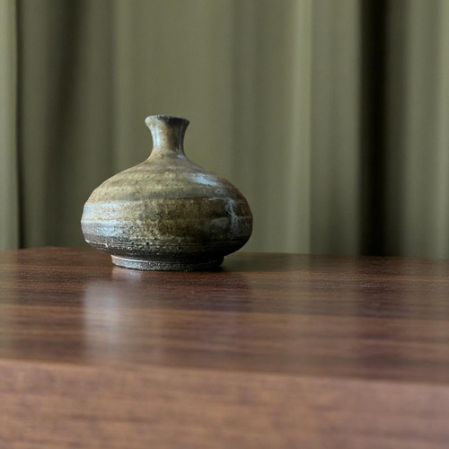 信楽焼 油壺 直径8cm×高さ10cm 星野享斉 作 一輪挿し・花瓶・花器