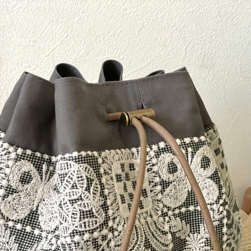 ⚮̈ミナペルホネン forest tile シプリバッグ 巾着ショルダーバッグ