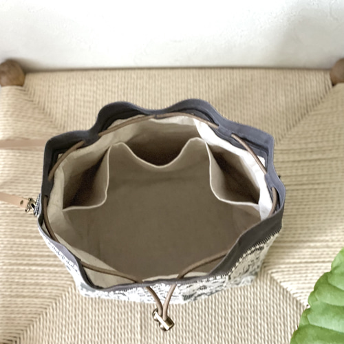 ⚮̈ミナペルホネン forest tile シプリバッグ 巾着ショルダーバッグ