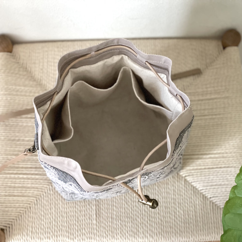 ⚮̈ミナペルホネン jungle relief シプリバッグ 巾着ショルダーバッグ