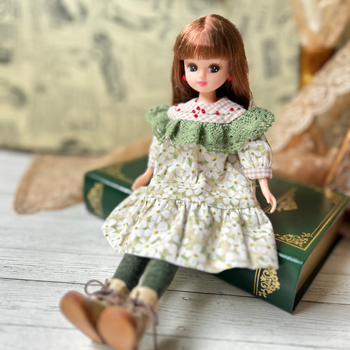 No.9 1/6ドールサイズ ワンピースブライス リカちゃん ドール服 秋