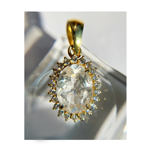 4.16ct ロシア産 フェナカイト ペンダント 証明書付き SILVER925製