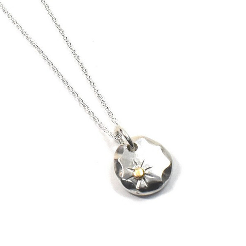 K18 太陽 シルバー ネックレス 一点物 No-011 ネックレス・ペンダント