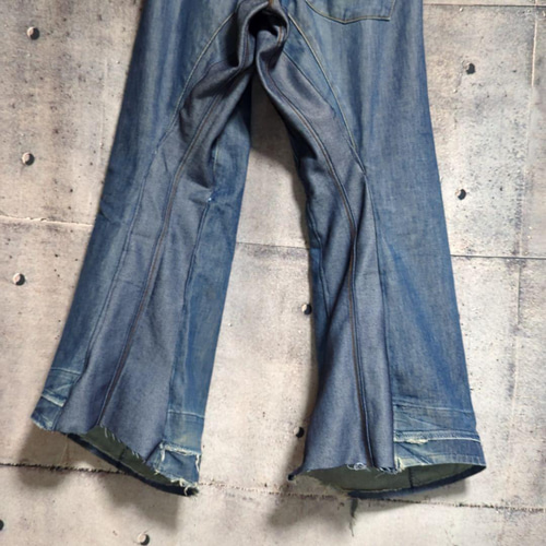 ⑪オリジナル リメイク デニム 3D ジーンズ ワイドフレア ハカマパンツ