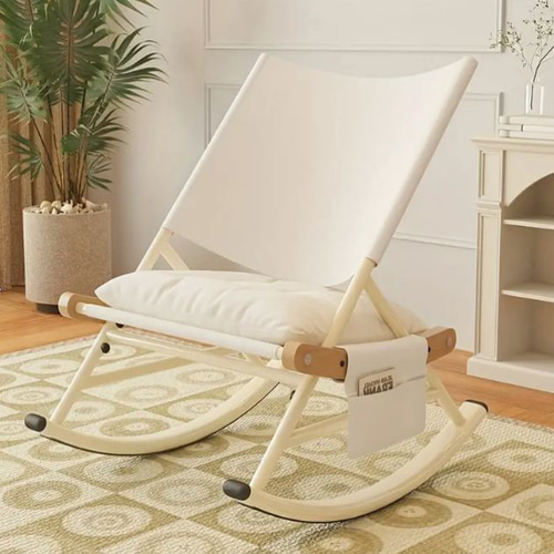 ロッキングチェア 一人掛け アウトドア ラウンジ メッシュ素材 北欧風