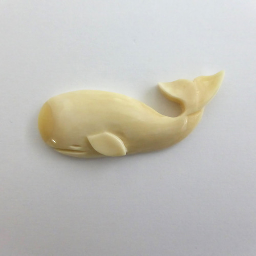 マッコウ鯨歯のオーナメント「マッコウクジラ」 かごバッグ マテリアル