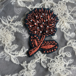 レア＊wolf＆flower、オオカミさんブローチ〇ミナペルホネン ブローチ