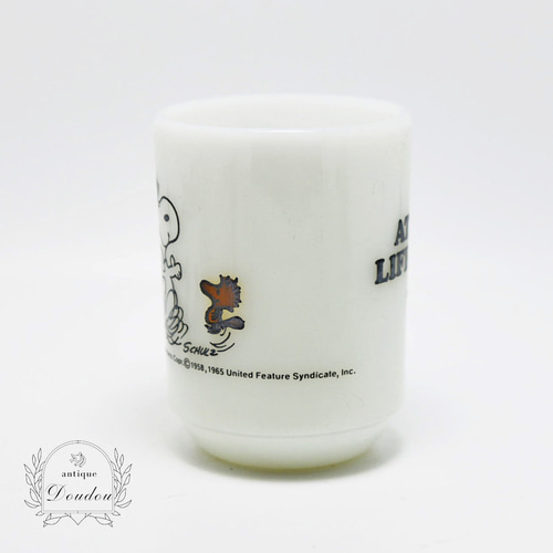 Fire King スヌーピー＆ウッドストック マグ【sa631】 マグカップ