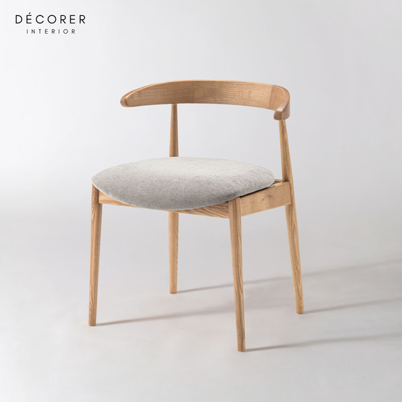 テーブルに掛けれる椅子 *アッシュ材のダイニングチェア 【 1脚入り