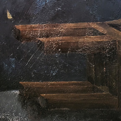 戦場に在る静寂の時 / モダン画 キャンバス 145×112㎝ F80号 原画限り