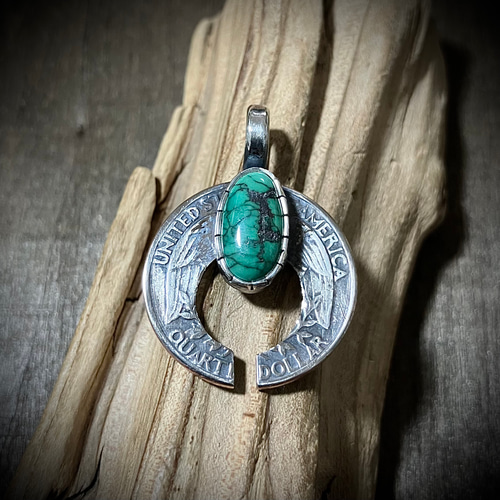 アメリカ産 ターコイズ ヴィンテージコイン ナジャ シルバー