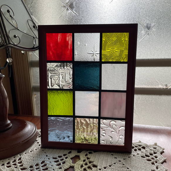 ステンドグラス パネル 大正ロマン クラシカル格子戸 その他インテリア