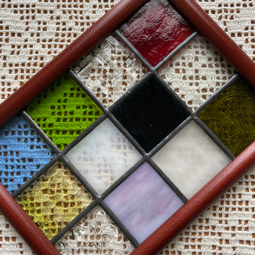 ステンドグラス パネル 大正ロマン クラシカル格子戸 その他インテリア