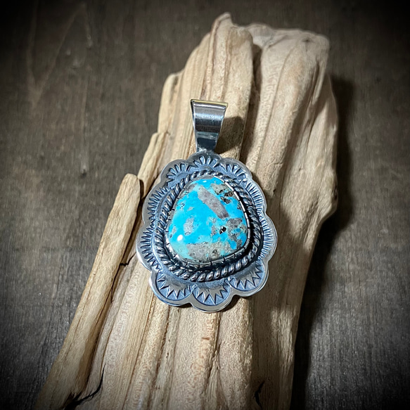 ペルシャン ターコイズ トルコ石 シルバー ネックレス ペンダント