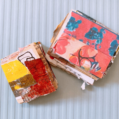 アート⭐︎ジャンクジャーナルブック3冊&リメイクコラージュ封筒の