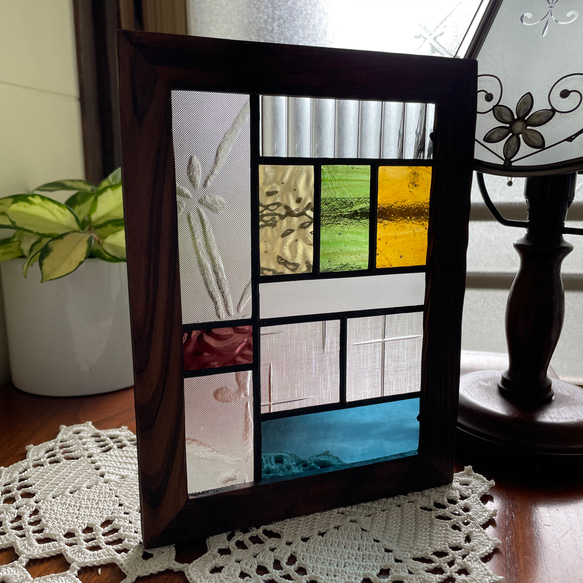 ステンドグラス パネル 昭和レトロ ガラス引き戸 その他インテリア雑貨