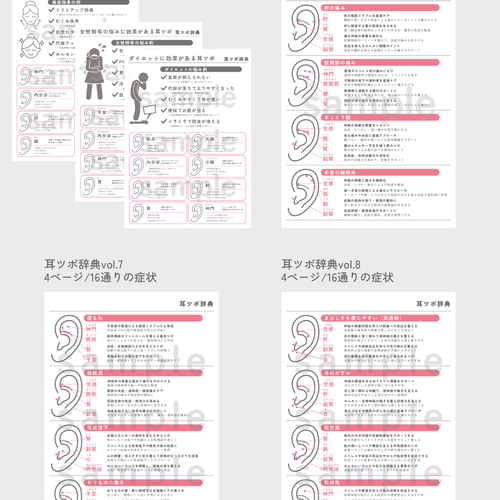耳ツボジュエリー | 耳ツボ辞典 | 112通り＋αの症状 | B6サイズ