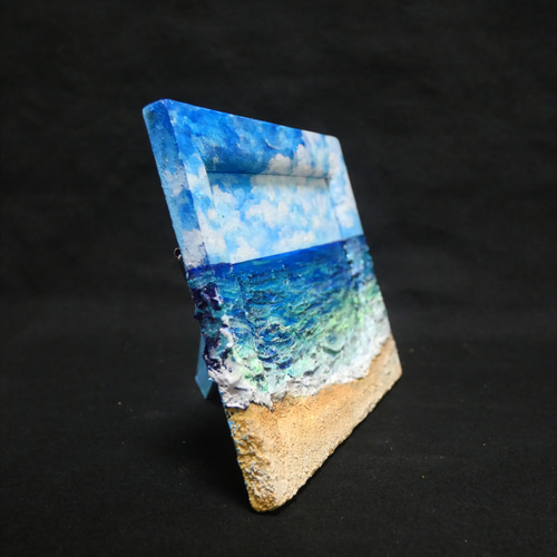 油絵 油彩 油彩画 絵 絵画 【海の砂浜】ミニ絵画 絵画 HR 通販