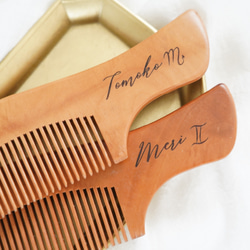 ネームコーム [15/バレリーナ] 名入れ 名前 くし 櫛 木製コーム ギフト