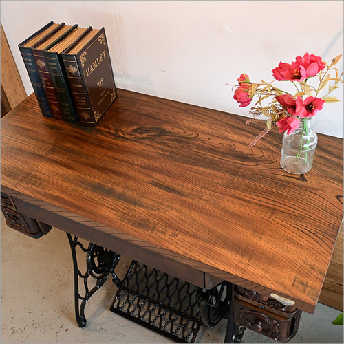 1点物 Singer シンガー ミシンテーブル 足踏みミシン ケヤキ材