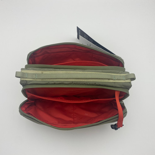 topologieショルダーバッグ ボトルサコッシュ グリーン ストラップ付き