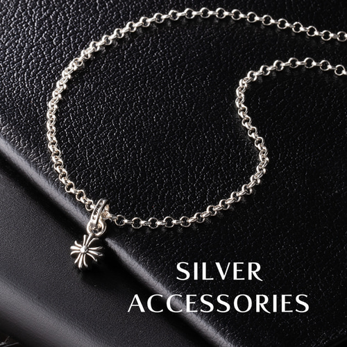 シルバー925 プラス クロス チャーム ペンダント クロスネックレス 66