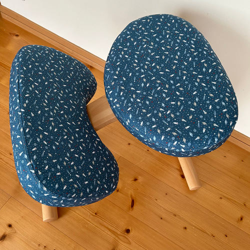 撥水加工生地 バランスチェア バランスイージー カバー ブルー 宇宙柄