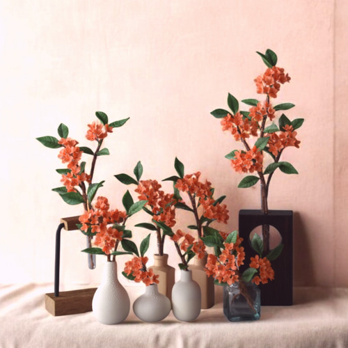 ◇粘土のお花◇ 金木犀（キンモクセイ）K1314 アートフラワー Old