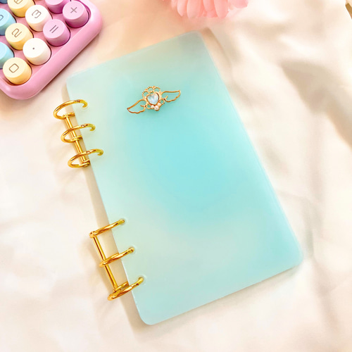 選べる2色】A6 レジン 貯金バインダー 家計管理｜積立貯金・saving