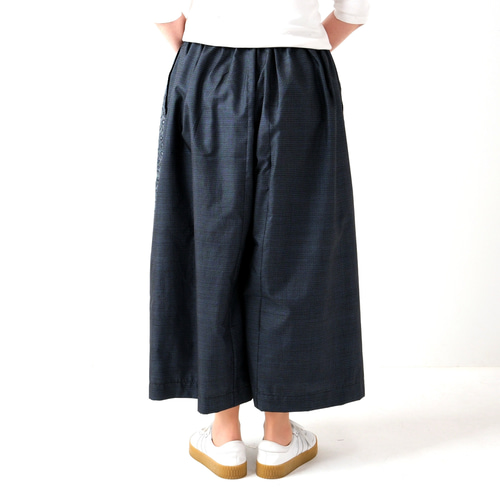 日本/大島紬】アンティーク大島紬のパッチワークガウチョパンツ 龍郷