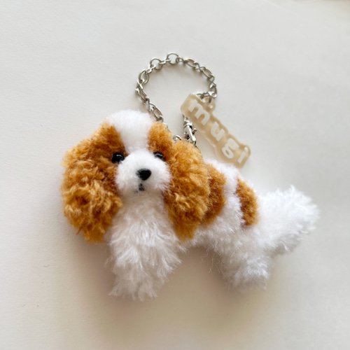 キャバリア 名入れバッグチャーム おもちゃ・ペット小物 Chanco.yomo