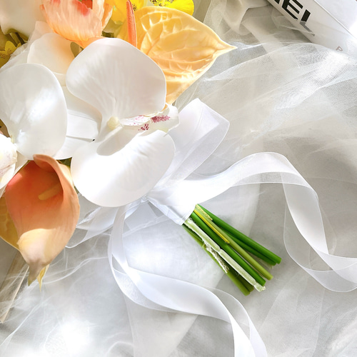 アーティフィシャルフラワーブーケ 結婚式 ウエディングブーケ 前撮り