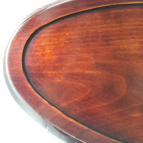 お盆 木製 楕円形 テッセンを彫りこんだ讃岐彫 母の日 お盆・トレイ