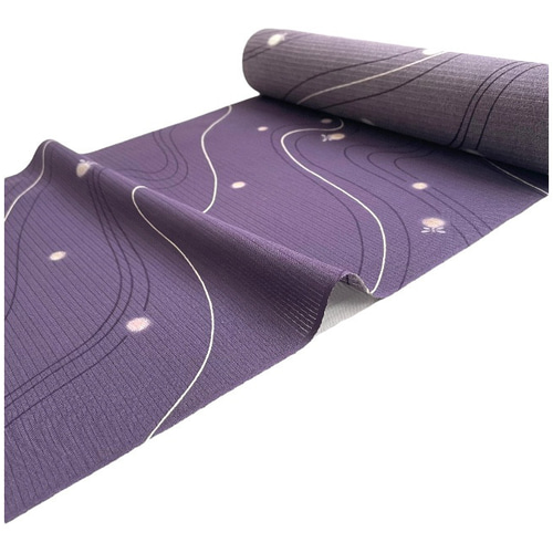 処分価格！正絹 絽 小紋 着物地 反物 夏物 蛍 紫 生地 枯淡衣布 通販