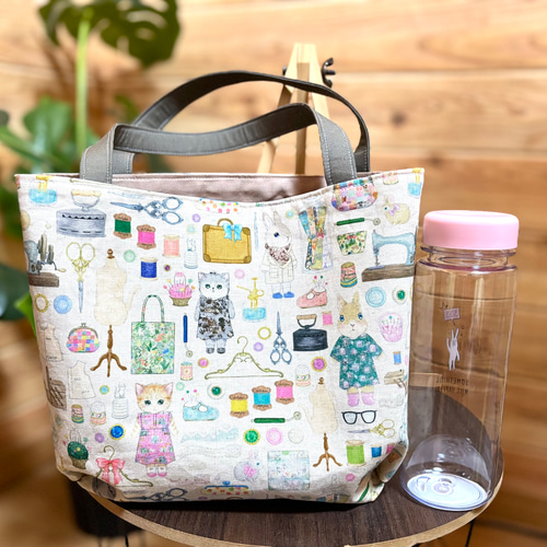 ⭐︎ユキエモン生地使用⭐︎ミニトートバッグ⭐︎ナチュラル感のある