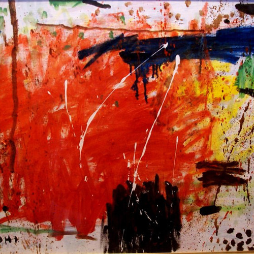 抽象画 現代アート「彩－赤1」 F10号 油彩の抽象画 その他インテリア