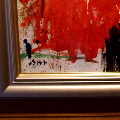 抽象画 現代アート「彩－赤1」 F10号 油彩の抽象画 その他インテリア