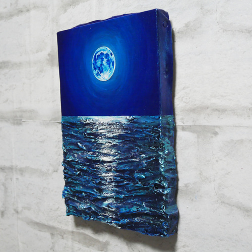 油絵 油彩 油彩画 絵 絵画 SM号【スーパーブルームーン 】 絵画 HR