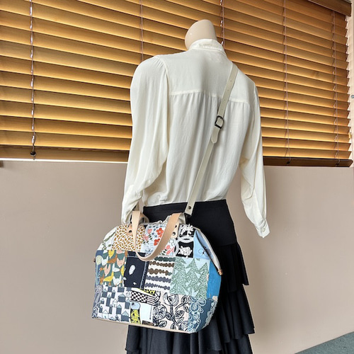 creema限定、ミナペルホネン パッチボストンバッグ ボストンバッグ