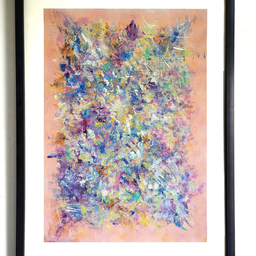 香水 / 抽象画 77×56㎝ B2 額縁セット 原画1点のみ モダンアート