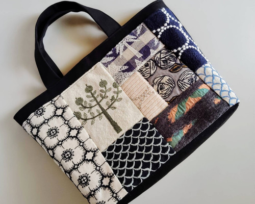 M✰ミナペルホネンのトートバッグ♡愛しのパッチワーク-170 トート