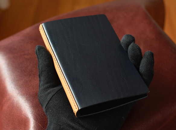 イタリアンレザーのシステム手帳 KRAUSE ミニ6穴 ネイビー 手帳 MIYA