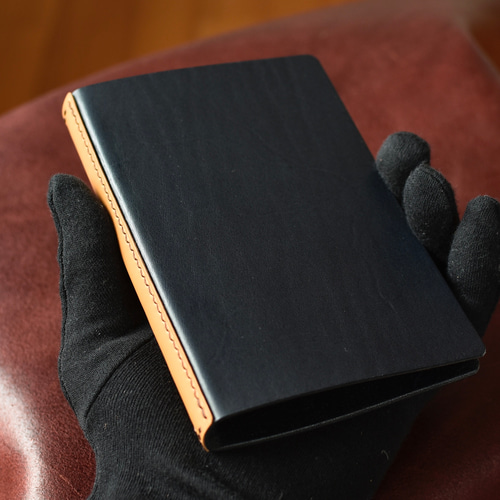 イタリアンレザーのシステム手帳 KRAUSE ミニ6穴 ネイビー 手帳 MIYA