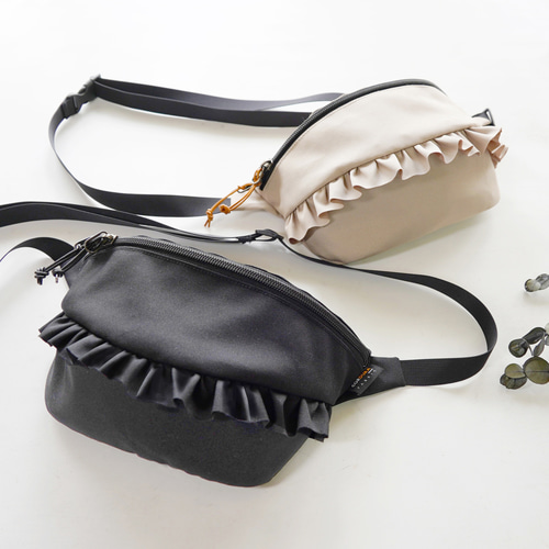 Mサイズ】撥水CORDURA®×フリル｜軽量2WAYショルダー＆ボディバッグ