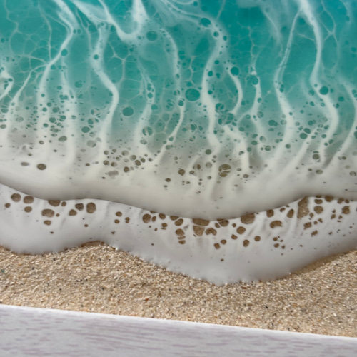 海を身近に感じる レジン オーシャンアート 2L判フォトフレームサイズ