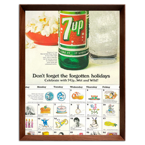 7UP セブンアップ 1960年代 アメリカ ヴィンテージ 広告 額付 ポスター