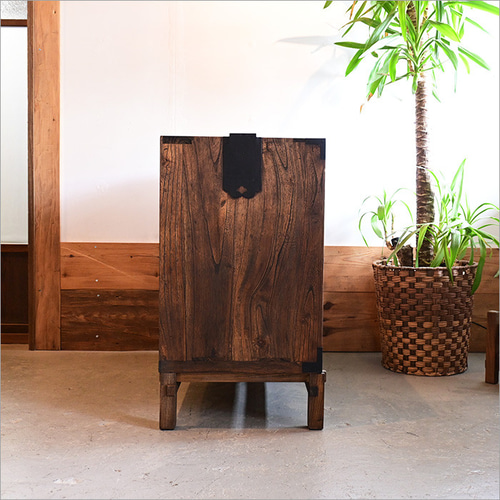 アンティーク 和箪笥 桐箪笥 リメイク チェスト 木製 2段 収納 棚 家具