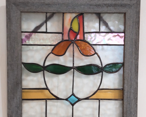 英国アンティーク風ステンドグラス壁掛けパネル 2 タペストリー