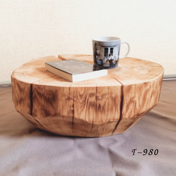 天然アロマ 東濃ひのき 切株スツール・テーブル・無垢無塗装