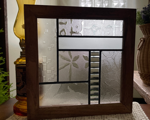 ステンドグラス パネル 昭和レトロ クリア その他インテリア雑貨